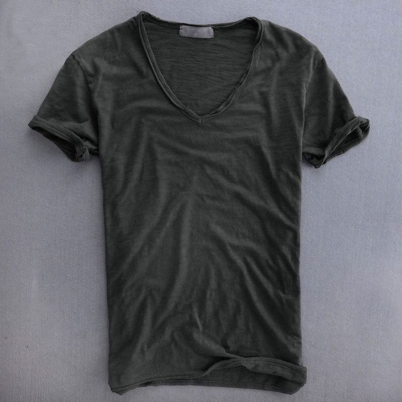 Robert | Tricou Bărbați Cu Guler În V – Stil Minimalist Și Atemporal