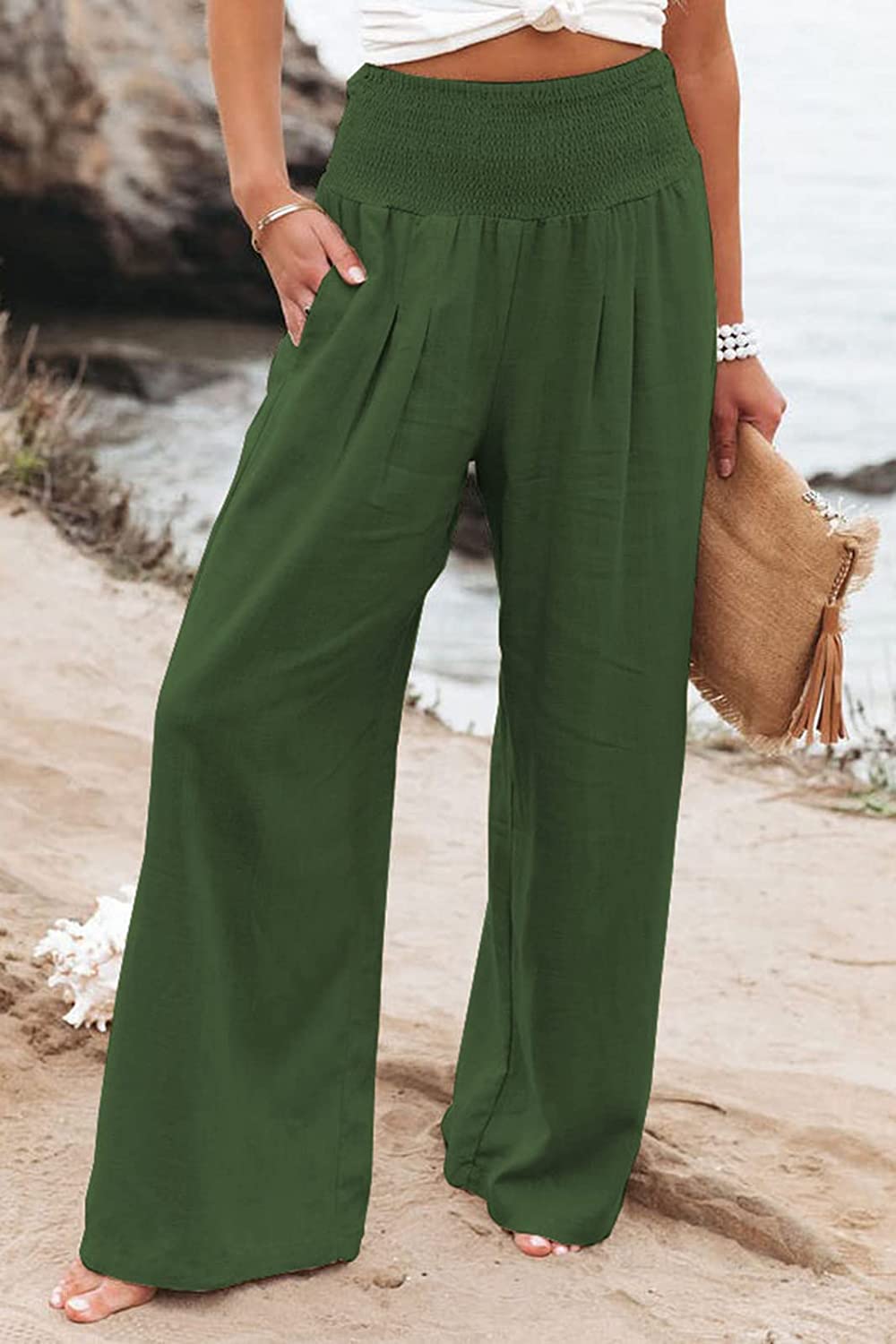 Sandra | Pantalon Palazzo – Talie Înaltă Și Eleganță Fluidă