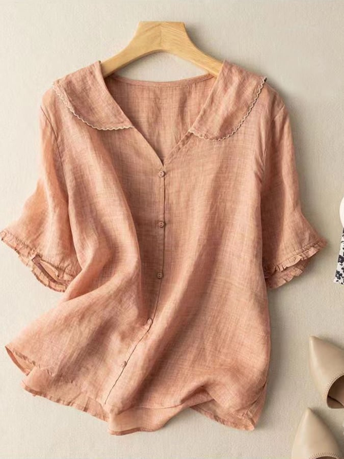 Perla | Rövid Elegáns Ing – Retro Stílus és Finom Részletek