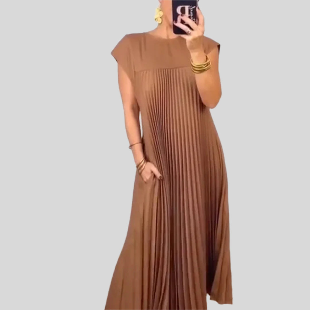 Léna | Elegant flytende plissert kjole