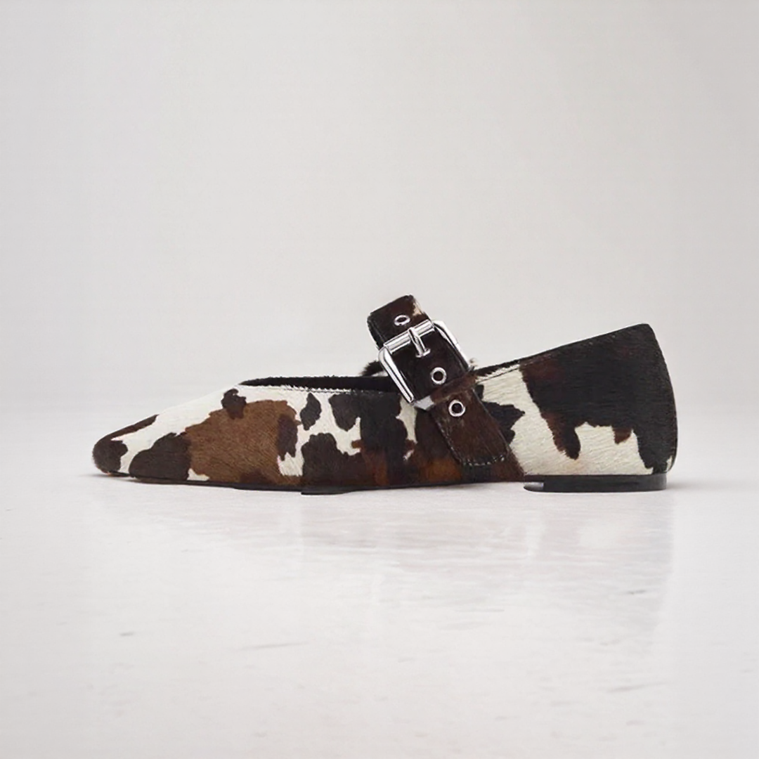 Bahia | Chaussures Mary Jane – Motif Vache Et Touche Rétro