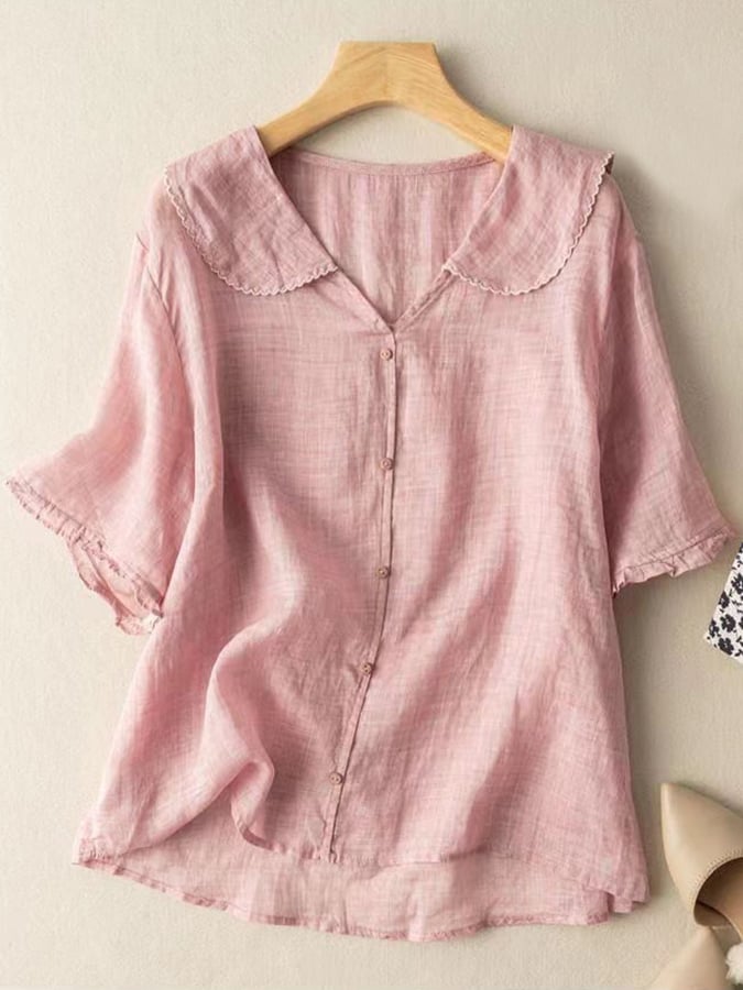 Perla | Rövid Elegáns Ing – Retro Stílus és Finom Részletek