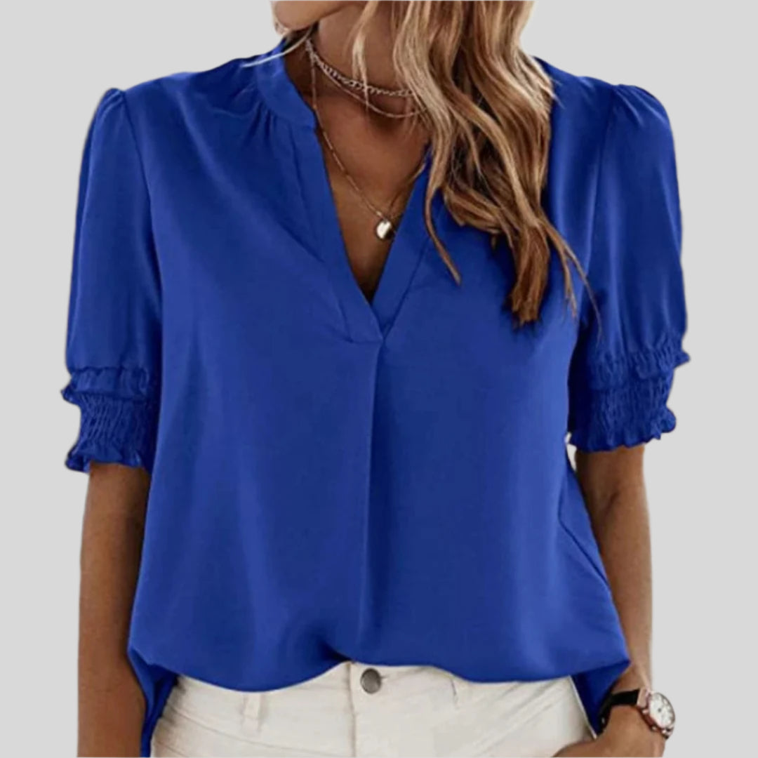 Déborah | Elegant Blouse with Ruffled Sleeves 