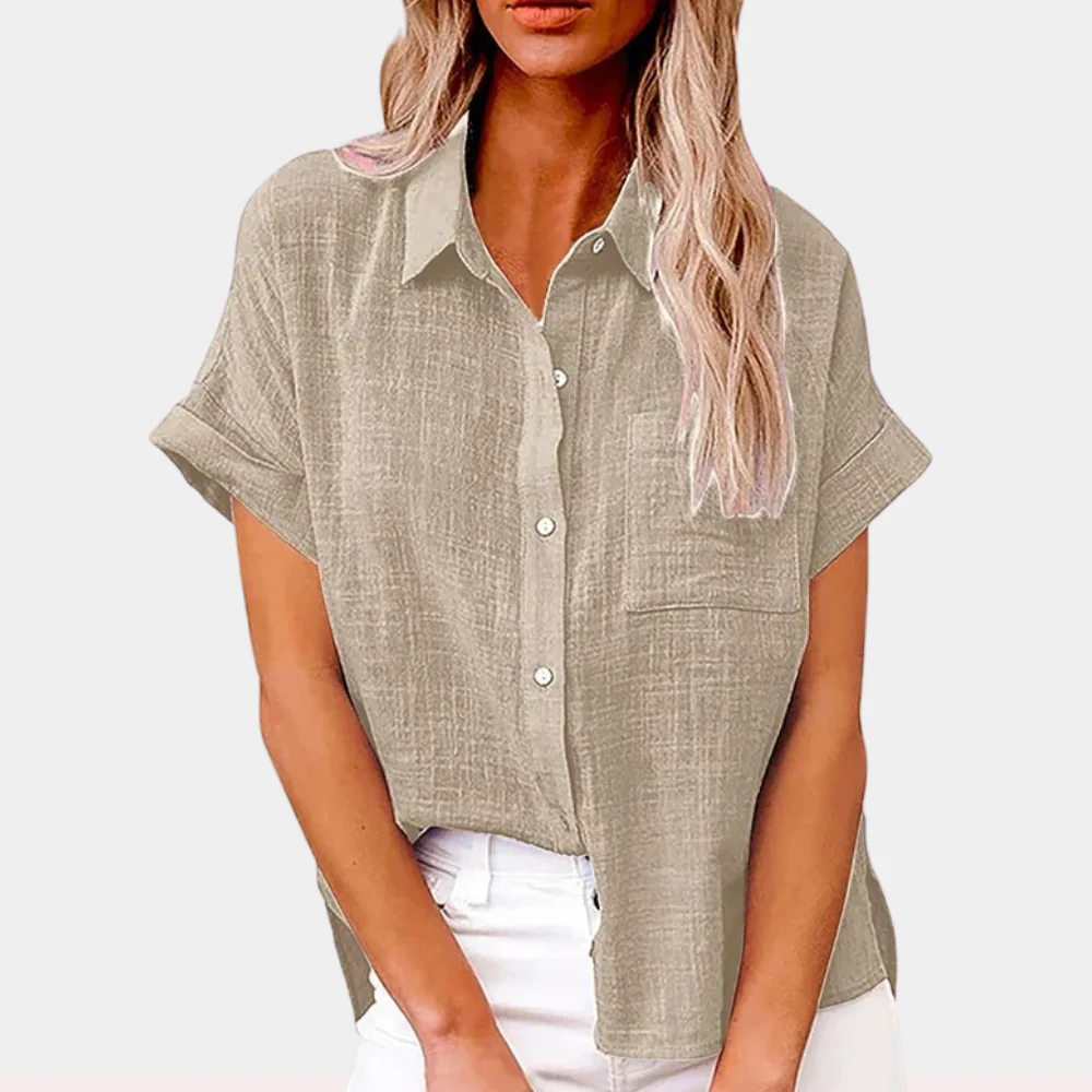 Nolwenn | Blouse Dames Korte Mouwen 