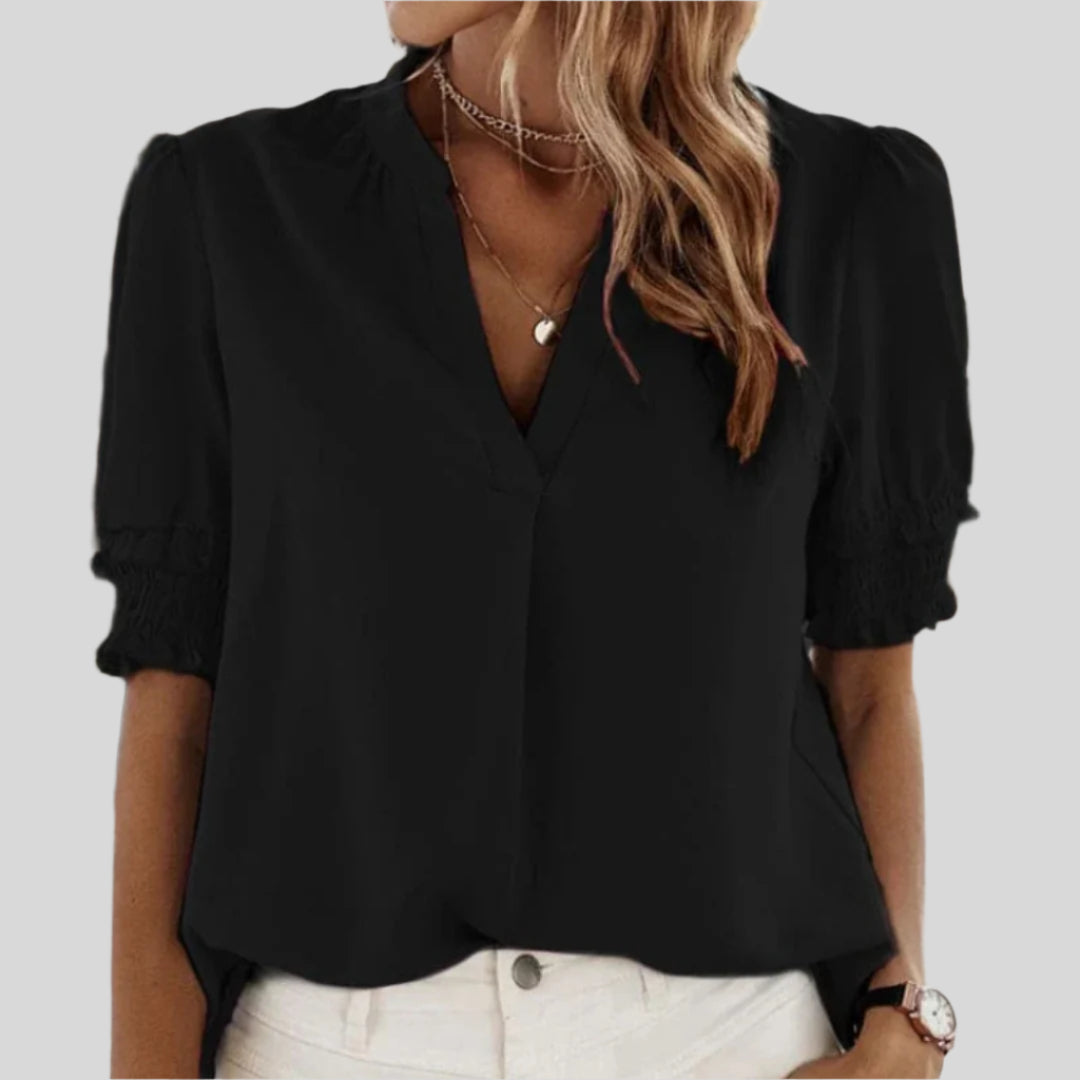 Déborah | Elegant Blouse with Ruffled Sleeves 