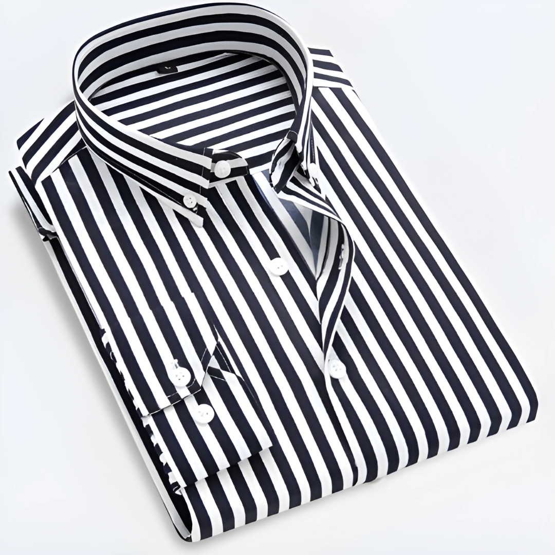 Idriss | Overhemd met Fijne Strepen – Slim Fit & Veelzijdige Stijl 