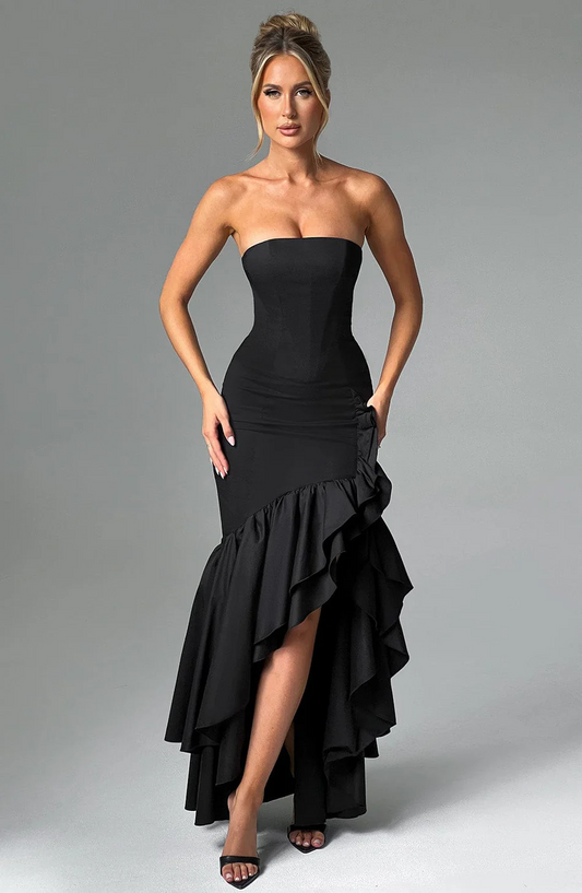Aurore | Elegant Splittkjole med Volanger 