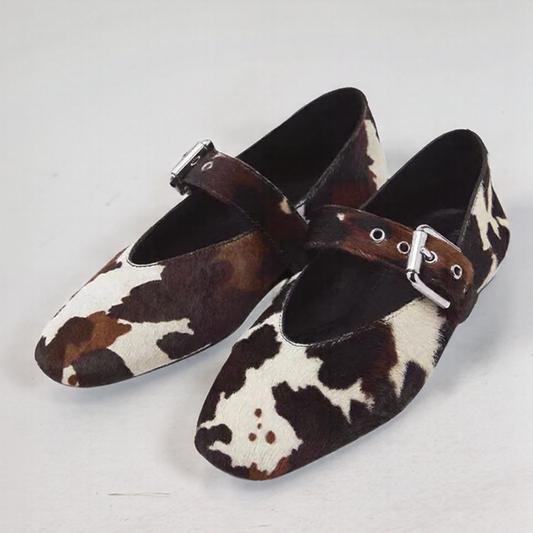Bahia | Chaussures Mary Jane – Motif Vache Et Touche Rétro