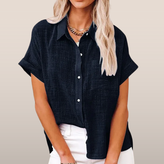 Nolwenn | Blouse Dames Korte Mouwen 