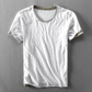 Fabio | T-shirt med rund hals och synliga ärmslut 