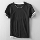 Fabio | T-shirt med rund hals och synliga ärmslut 