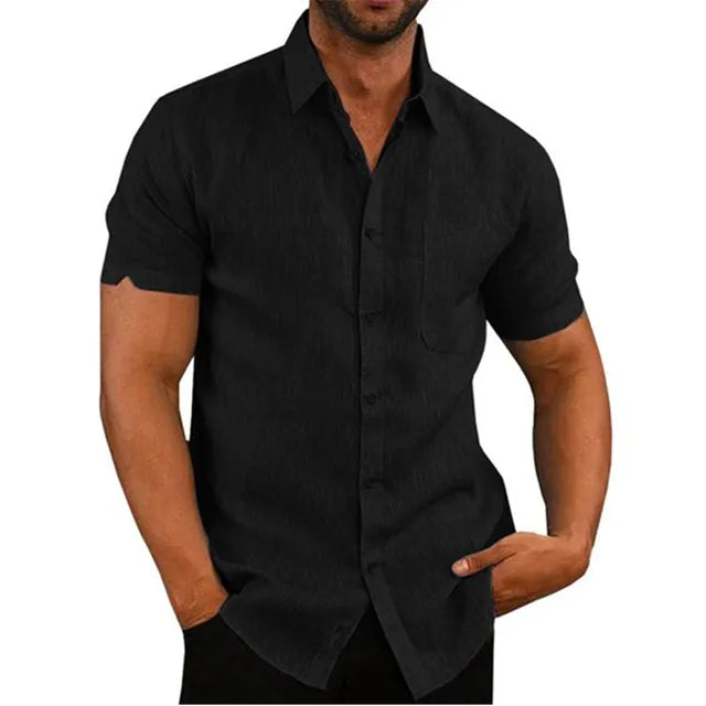 Émile | Casual Chic Hemd – Kurzarm & Klassischer Kragen 