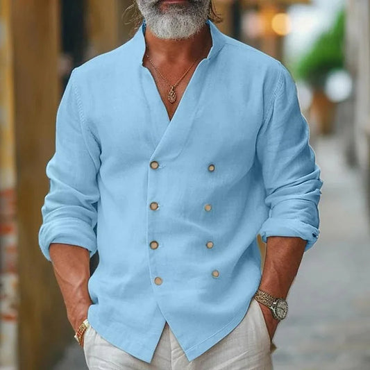 Gédéon | Camicia Uomo Con Bottoni Incrociati – Stile Trendy Ed Elegante 