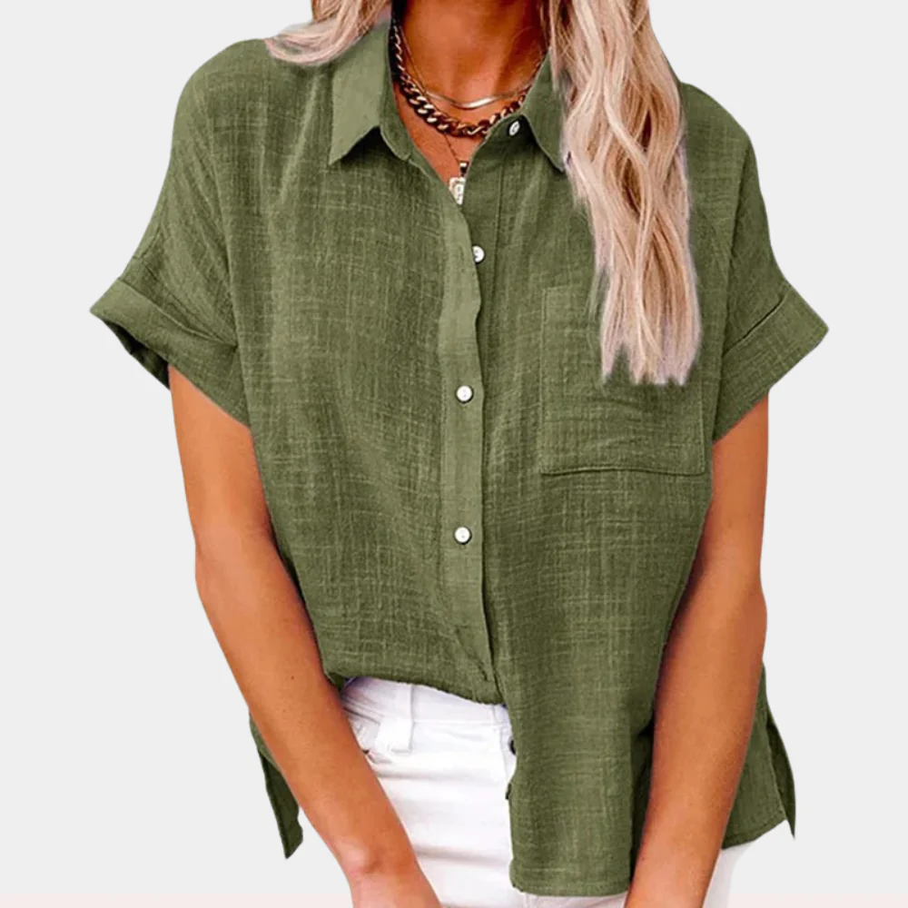 Nolwenn | Blouse Dames Korte Mouwen 