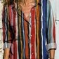 Claire | Bluse Chic – Druck Blau und Luftige Silhouette 