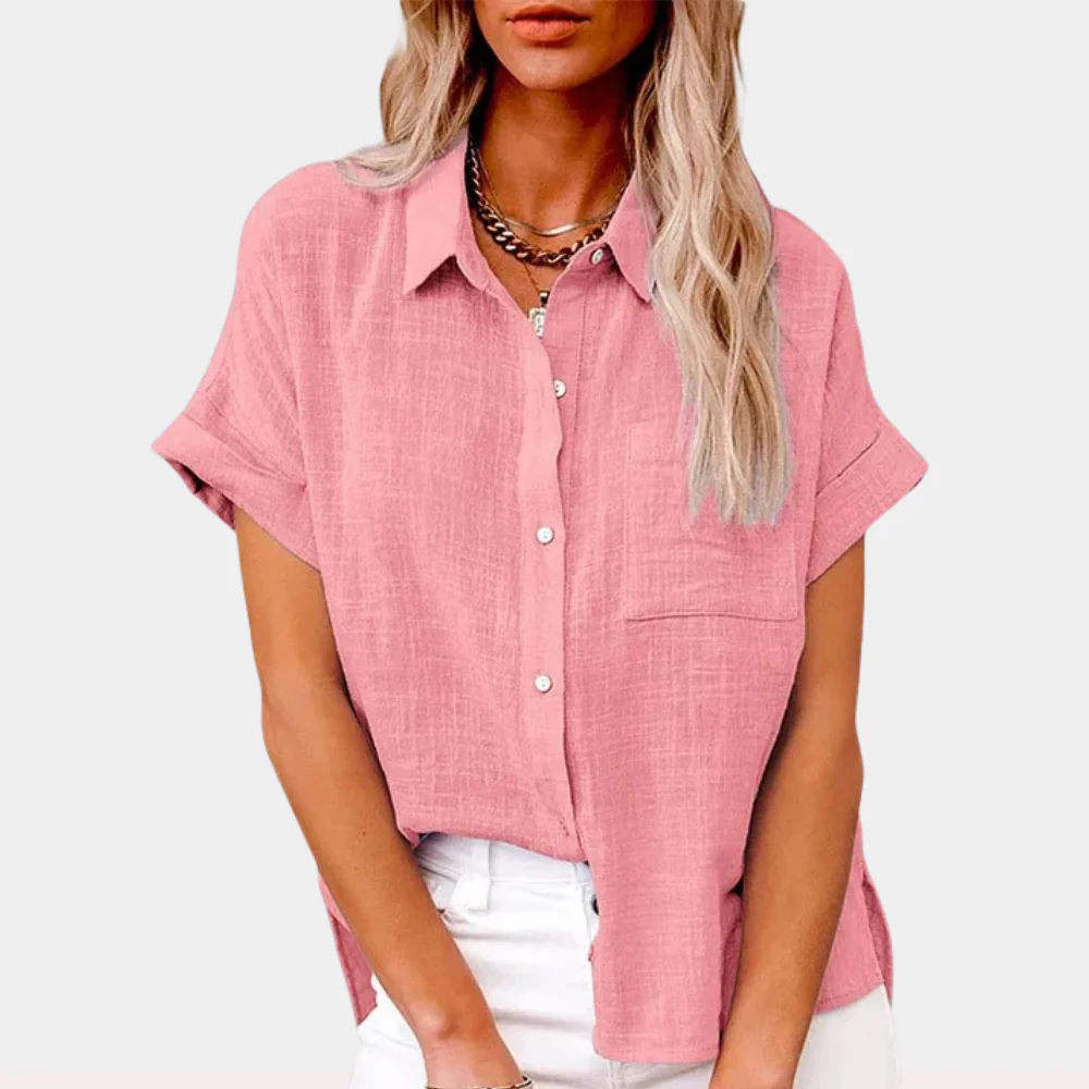 Nolwenn | Blouse Dames Korte Mouwen 