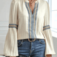 Margaux | Chic Women's Blouse – Ruffled Collar and Puff Sleeves 