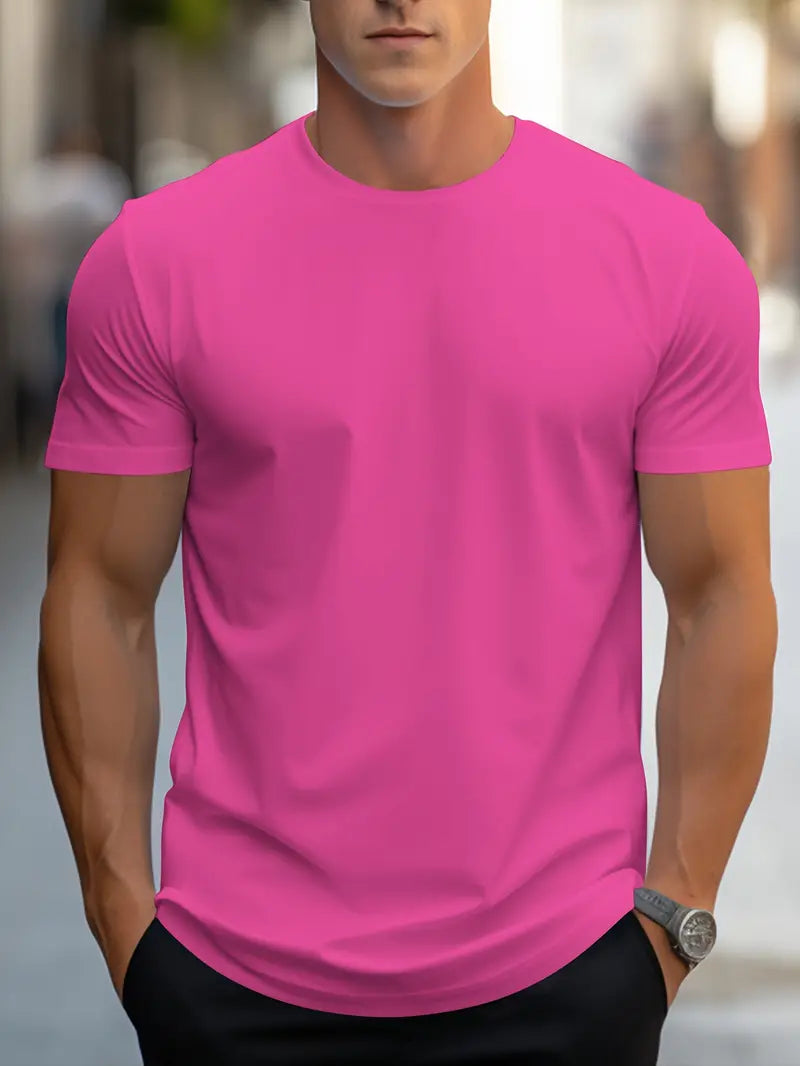 Ewen | Camiseta Ajustada de Cuello Redondo de Manga Corta 