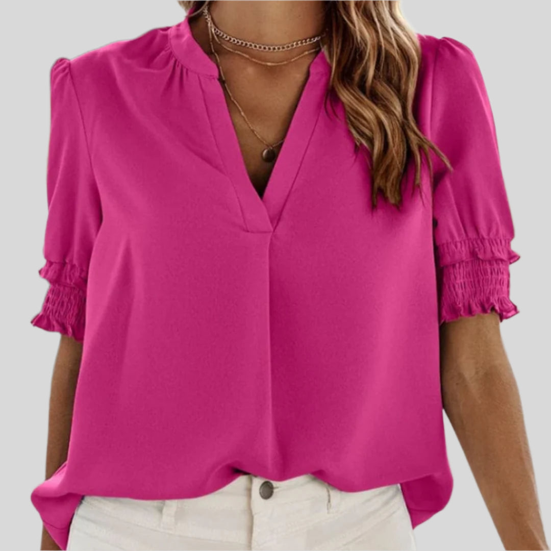 Déborah | Elegant Blouse with Ruffled Sleeves 