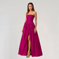 Anita | Long Dress Flared – Straight Neckline and Voluminous Hem 
