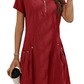 Marie | Casual Dress – Lichtheid en Moderne Rits 