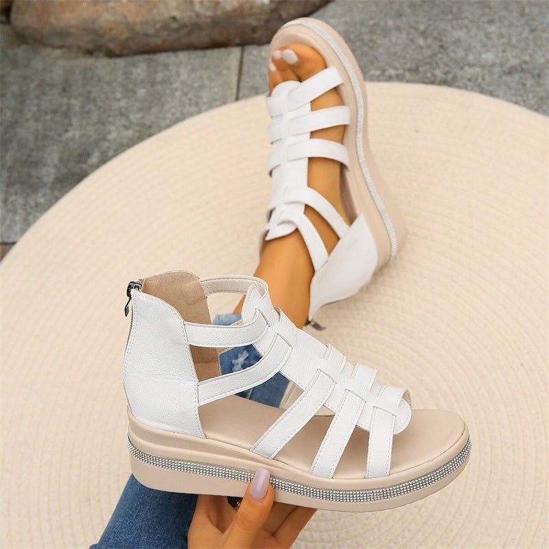 India | Sandalias de Plataforma – Elegancia y Detalle Brillante 