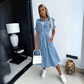 Olga | Abito In Denim Con Bottoni 
