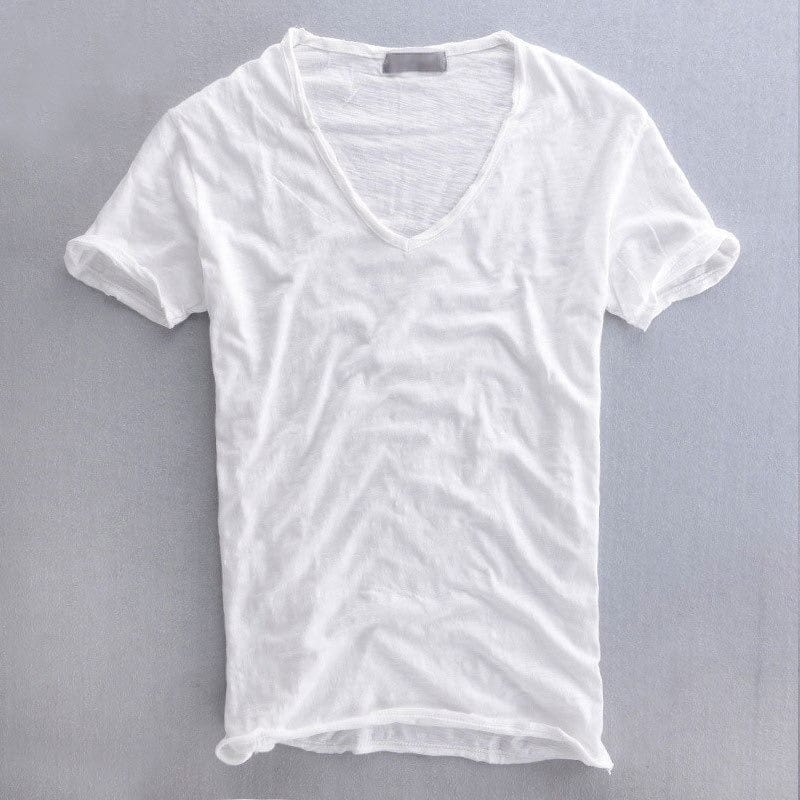 Robert | T-Shirt Heren Met V-Hals – Minimalistische En Tijdloze Stijl 