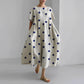 Dorothée | Long Dress with Patterns – Loose and Trendy Cut 