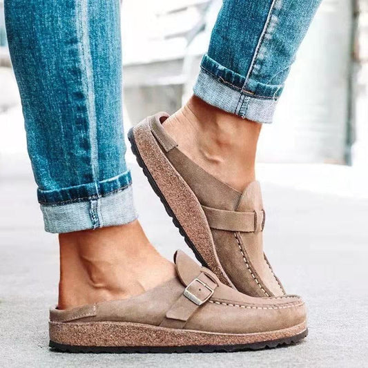 Mégane | Trendy mule s okrúhlou špičkou a hrubou podrážkou 