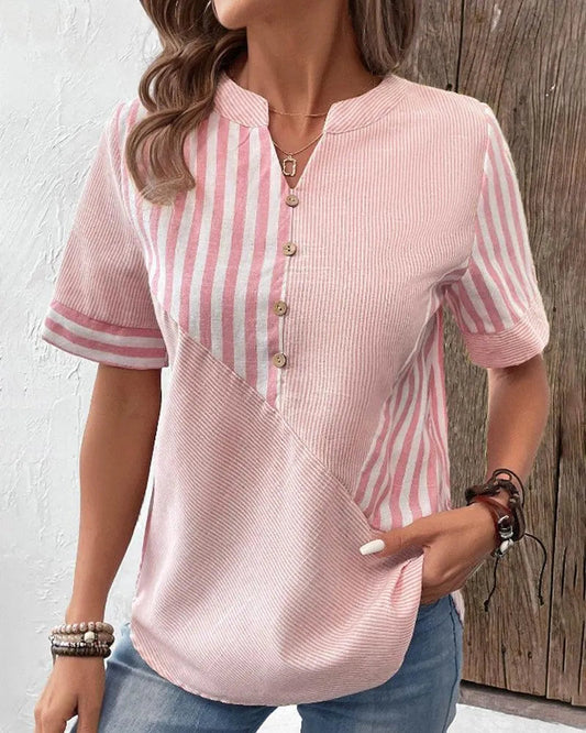 Esther | Blouse Dames – Trendy Strepen En Aangename Pasvorm 