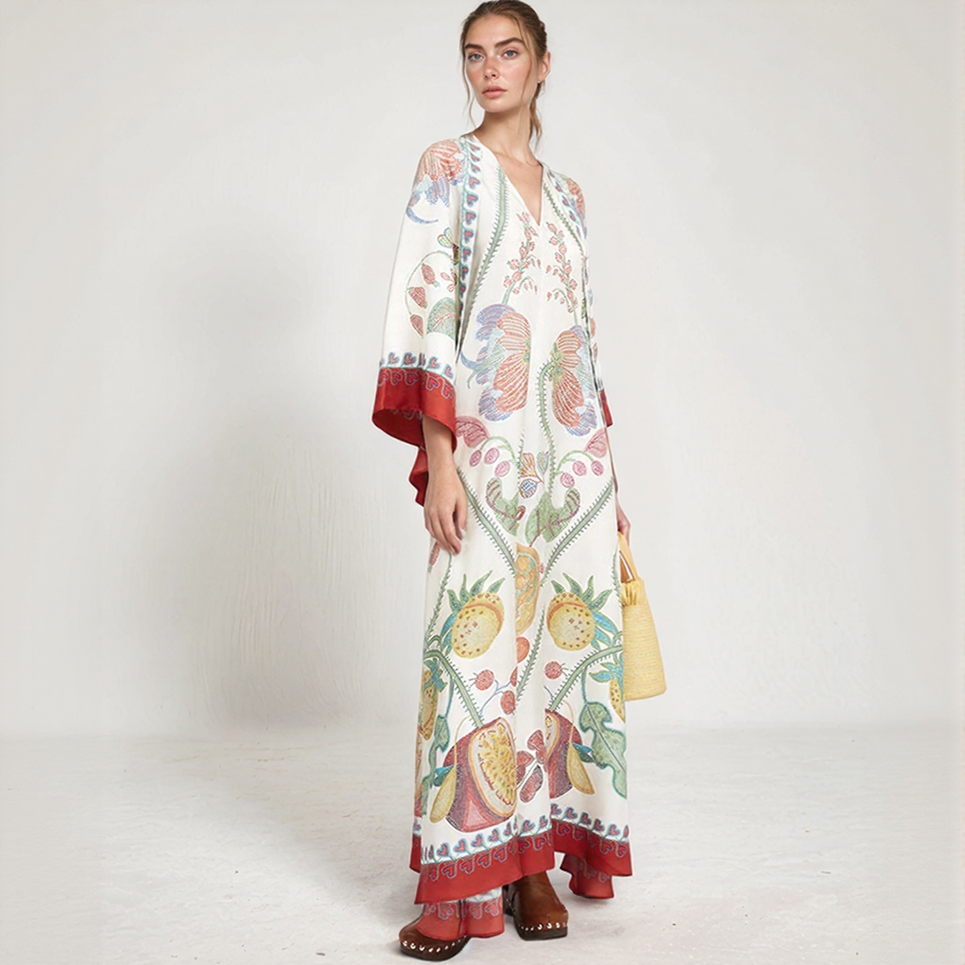 Djamila | Maxi Kaftan Bohém Ruha – Lazán Elegáns és Légies 