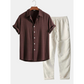 Antoine | Conjunto Camisa de Cuello Cubano y Pantalón con Cordon 