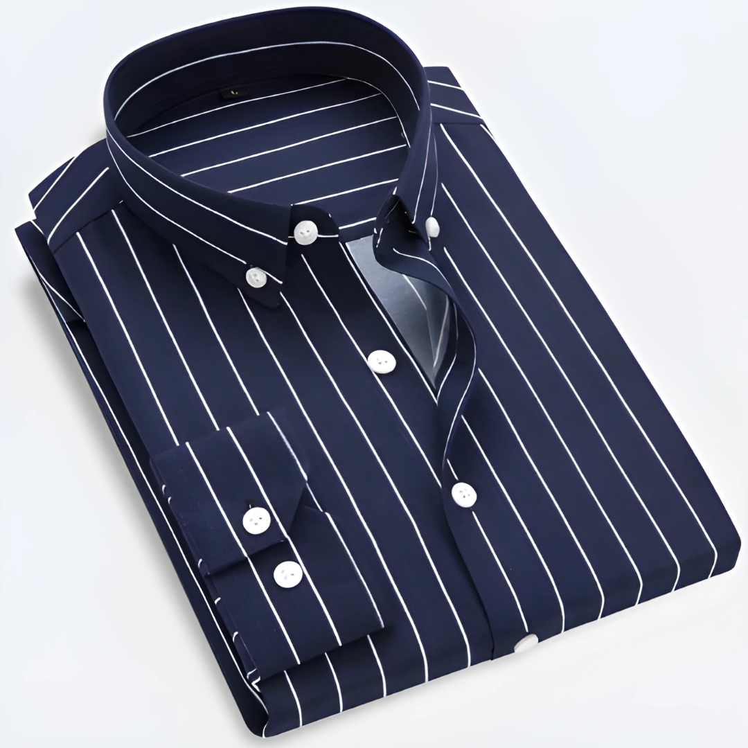 Idriss | Overhemd met Fijne Strepen – Slim Fit & Veelzijdige Stijl 