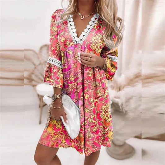 Audrey | Robe Florale Bohème – Élégance Naturelle Et Liberté