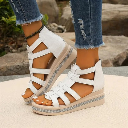 India | Sandalias de Plataforma – Elegancia y Detalle Brillante 