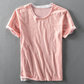 Fabio | T-shirt med rund hals och synliga ärmslut 