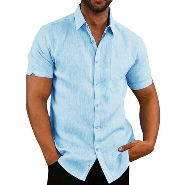 Émile | Casual Chic Hemd – Kurzarm & Klassischer Kragen 