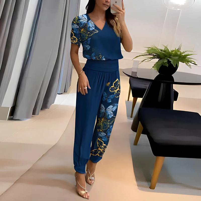 Set elegant de top și pantaloni