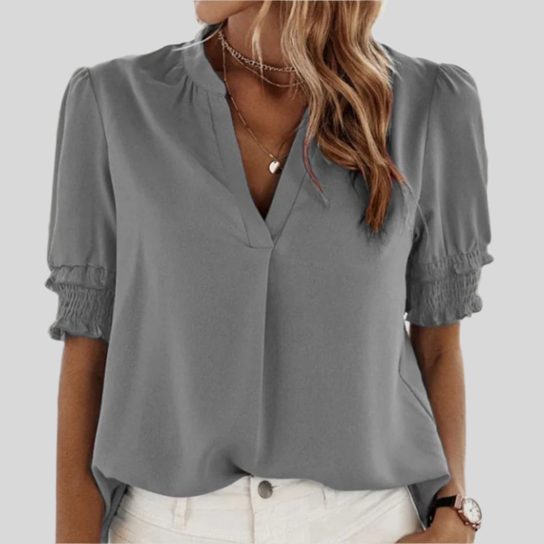 Déborah | Elegant Blouse with Ruffled Sleeves 