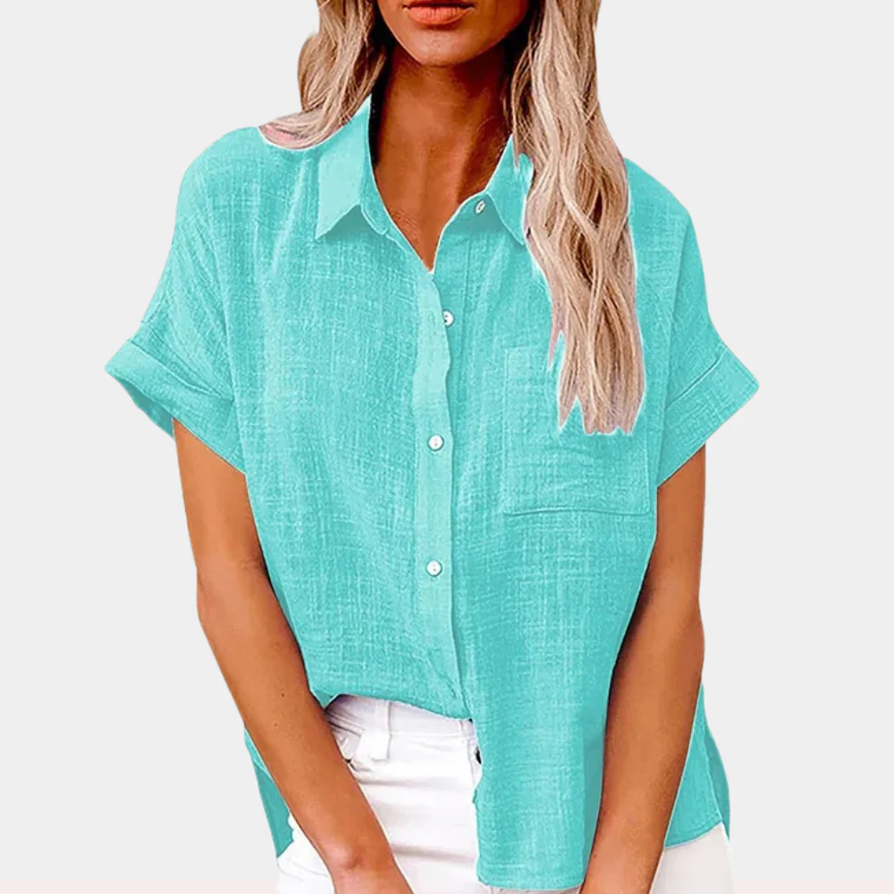 Nolwenn | Blouse Dames Korte Mouwen 