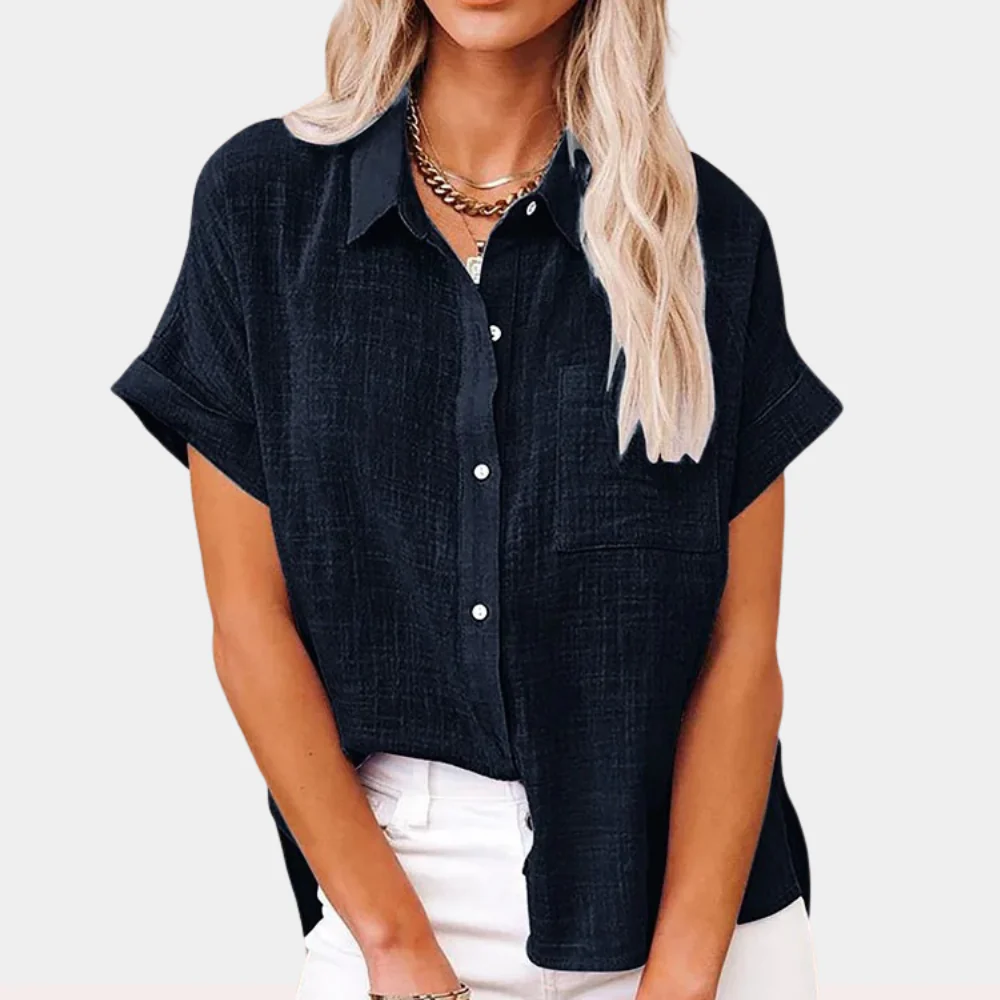 Nolwenn | Blouse Dames Korte Mouwen 